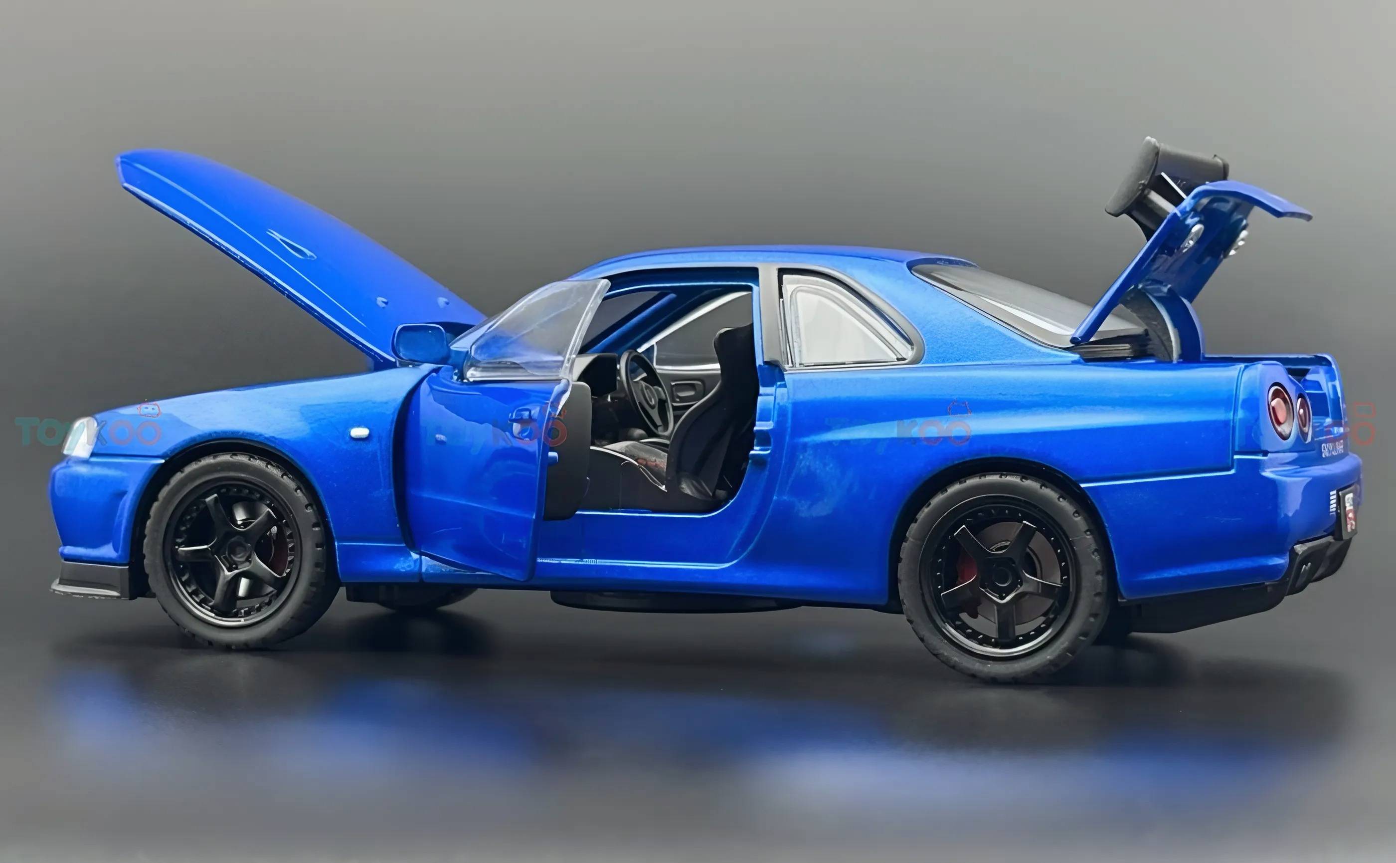 Nissan Skyline R34 GT-R 1:24  diecast scale model car collectible | Assorted Colors