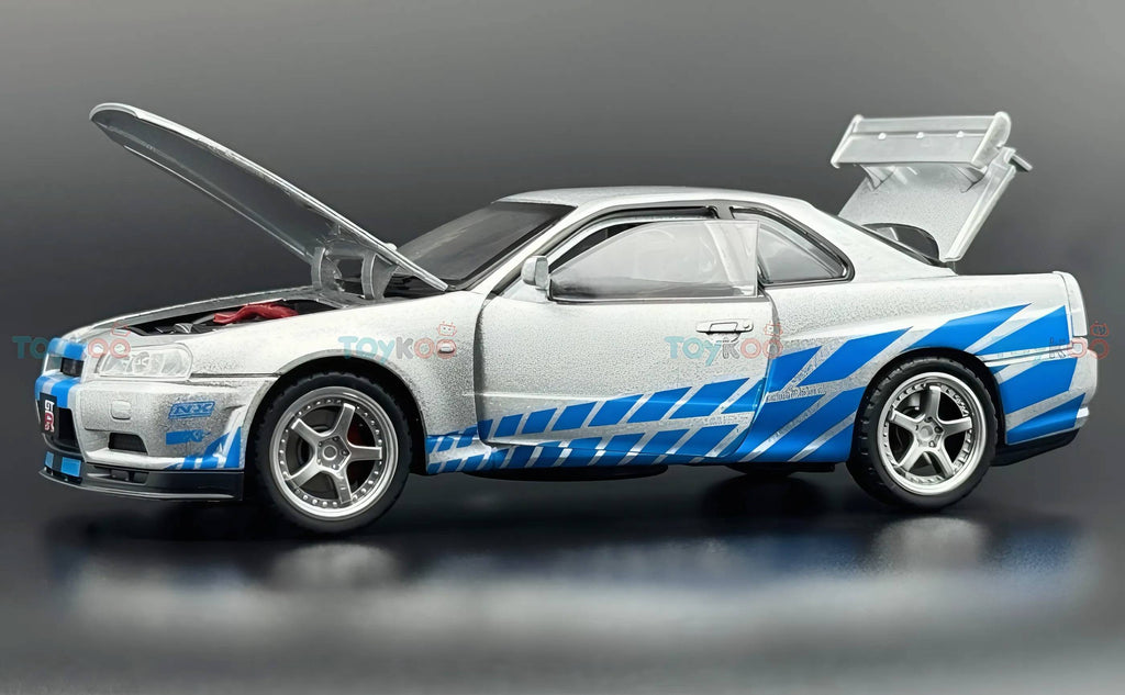 Nissan Skyline R34 GT-R 1:24  diecast scale model car collectible | Assorted Colors