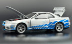 Nissan Skyline R34 GT-R 1:24  diecast scale model car collectible | Assorted Colors